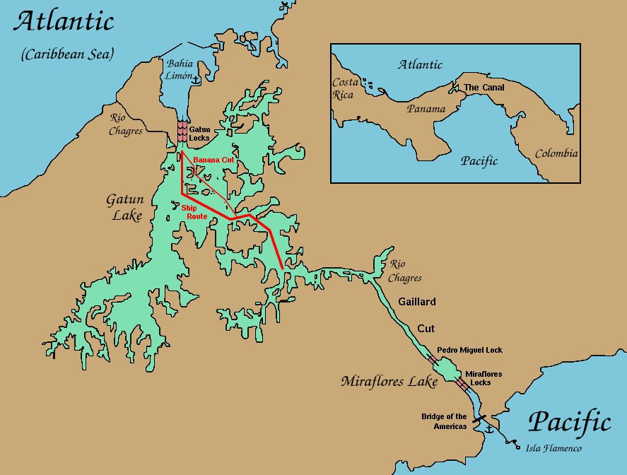 Gallery: Cruising2b / Diagram of the Panama Canal.